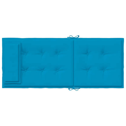 Stoelkussens 4 st hoge rug oxford stof lichtblauw