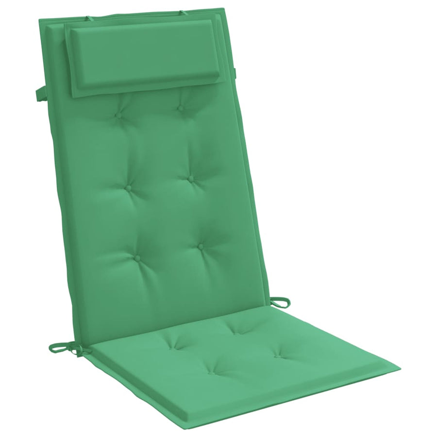 Stoelkussens 4 St Hoge Rug Oxford Stof Groen