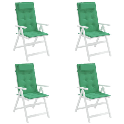 Stoelkussens 4 St Hoge Rug Oxford Stof Groen