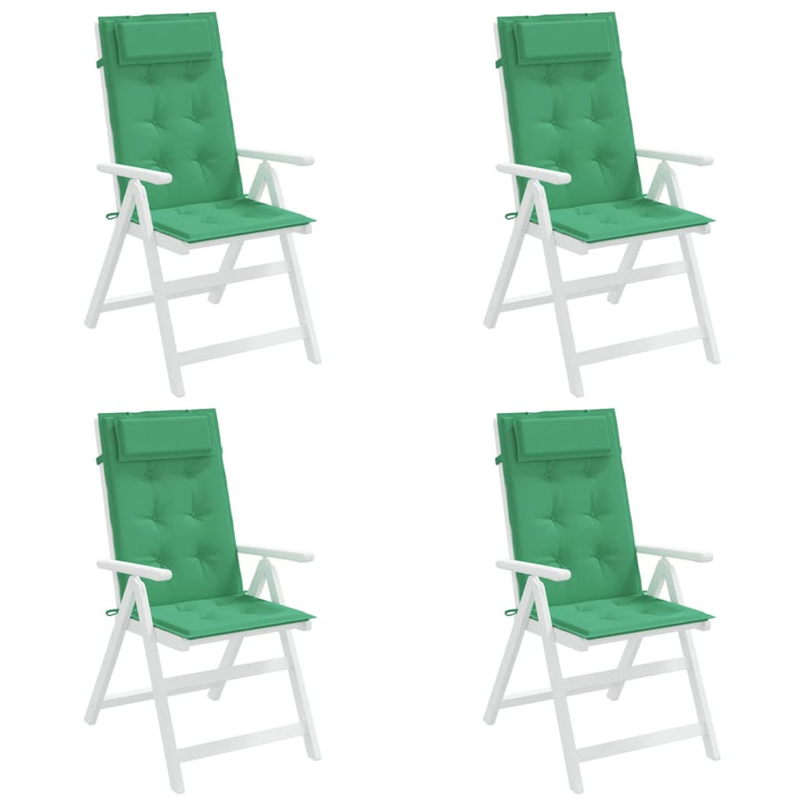 Stoelkussens 4 St Hoge Rug Oxford Stof Groen