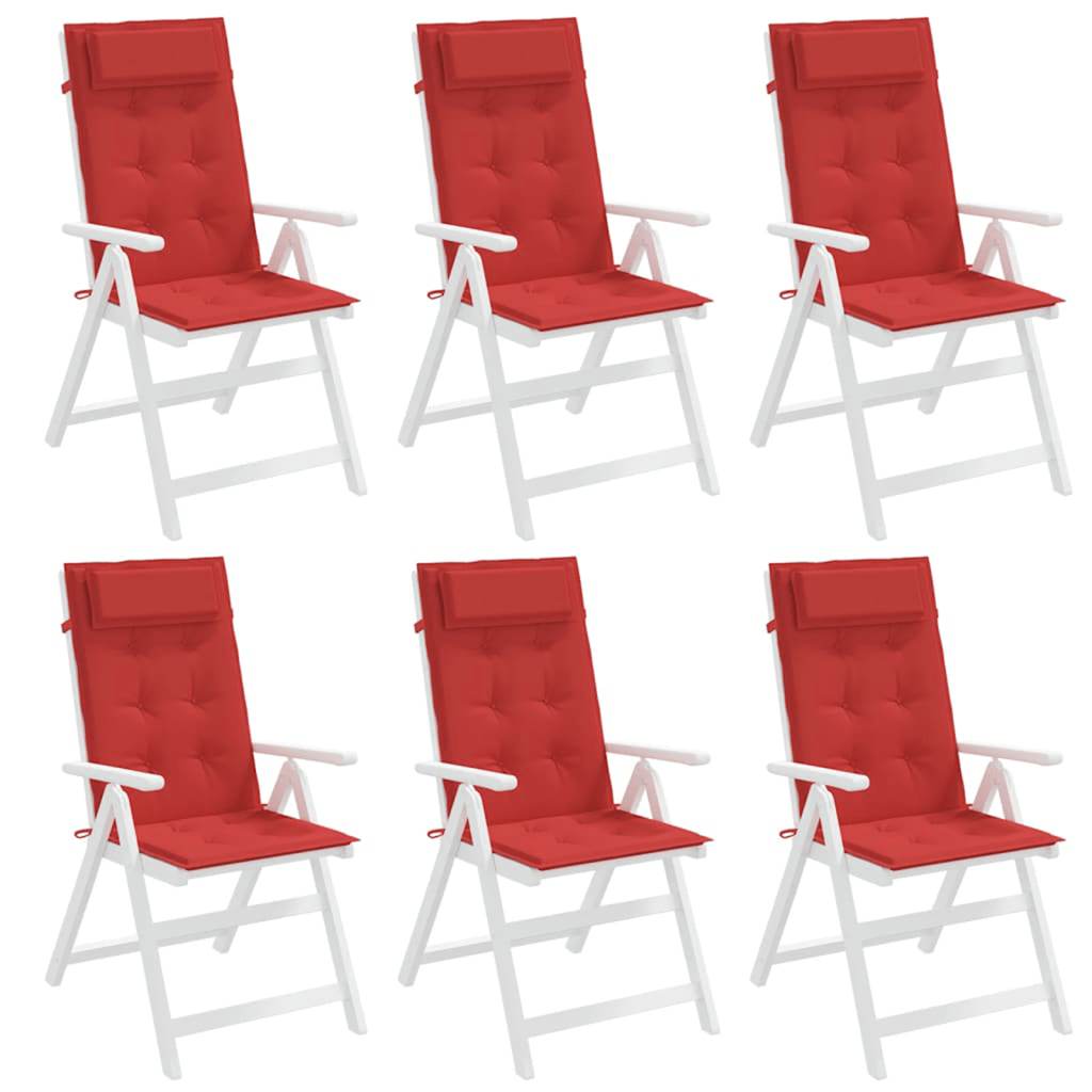 Stoelkussens Hoge Rug Oxford Stof 6 Rood