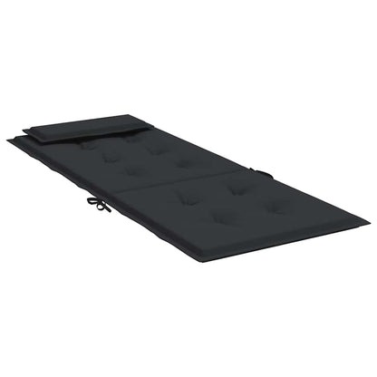 Stoelkussens 2 st hoge rug oxford stof zwart