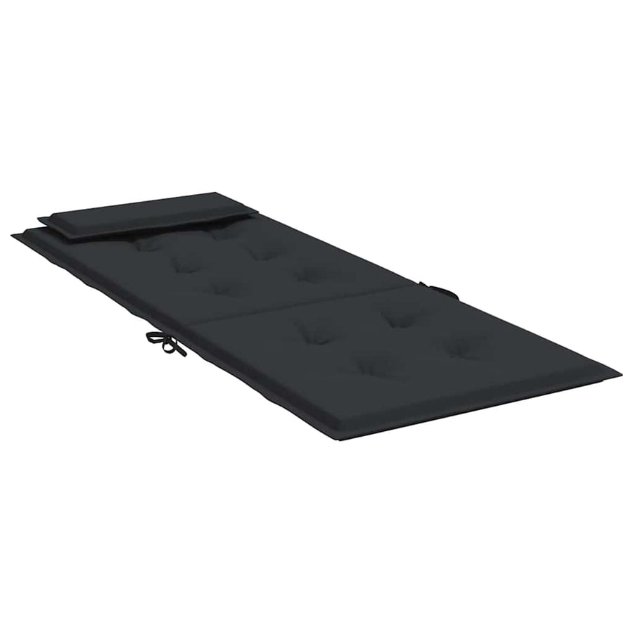 Stoelkussens 2 st hoge rug oxford stof zwart