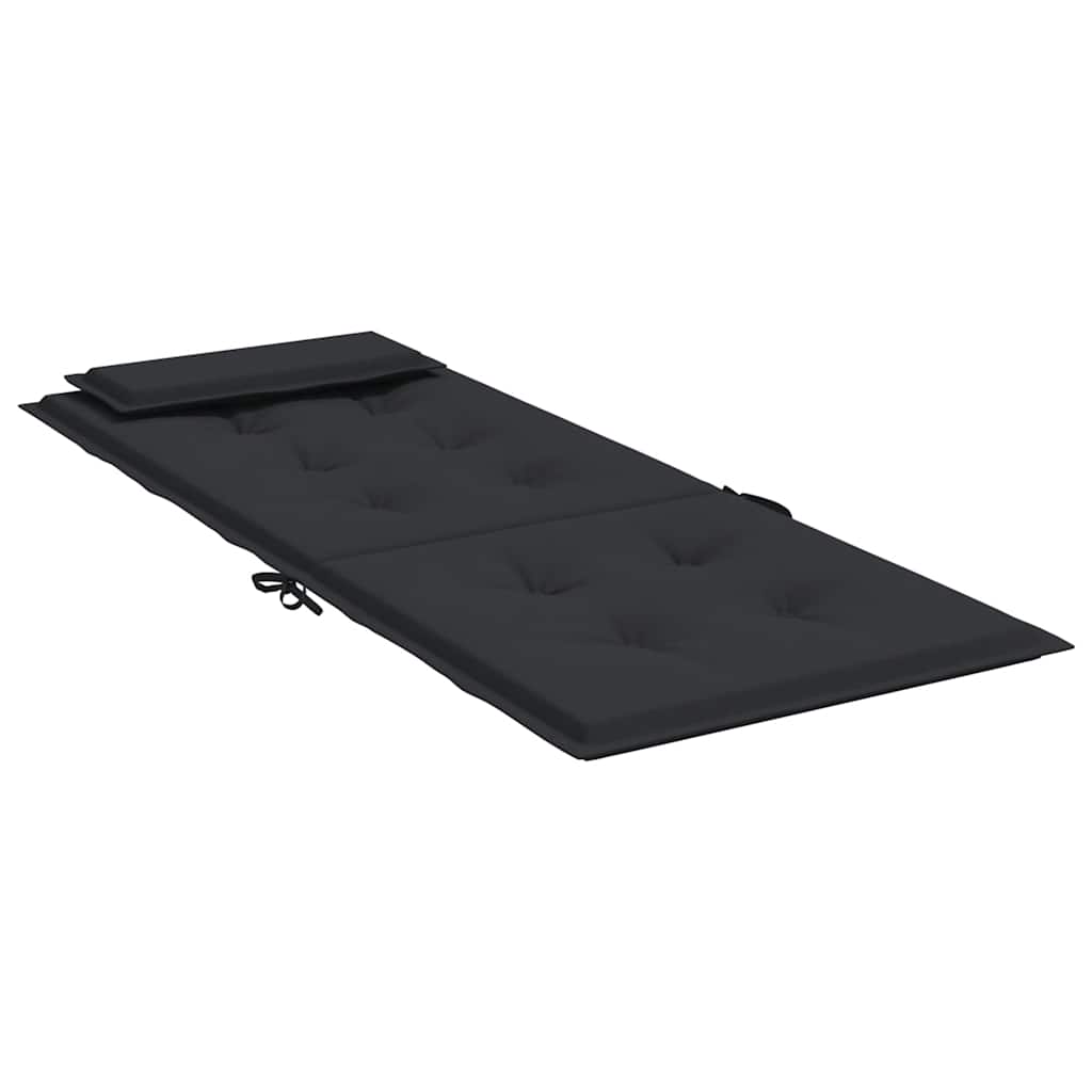 Stoelkussens Hoge Rug Oxford Stof 4 Zwart