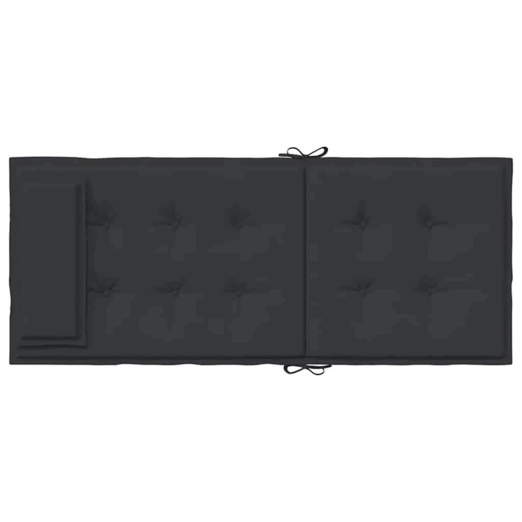 Stoelkussens Hoge Rug Oxford Stof 4 Zwart