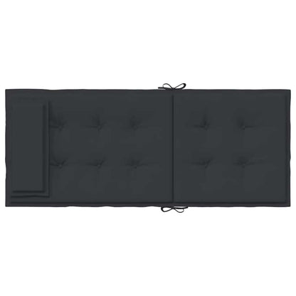 Stoelkussens Hoge Rug Oxford Stof 4 Zwart