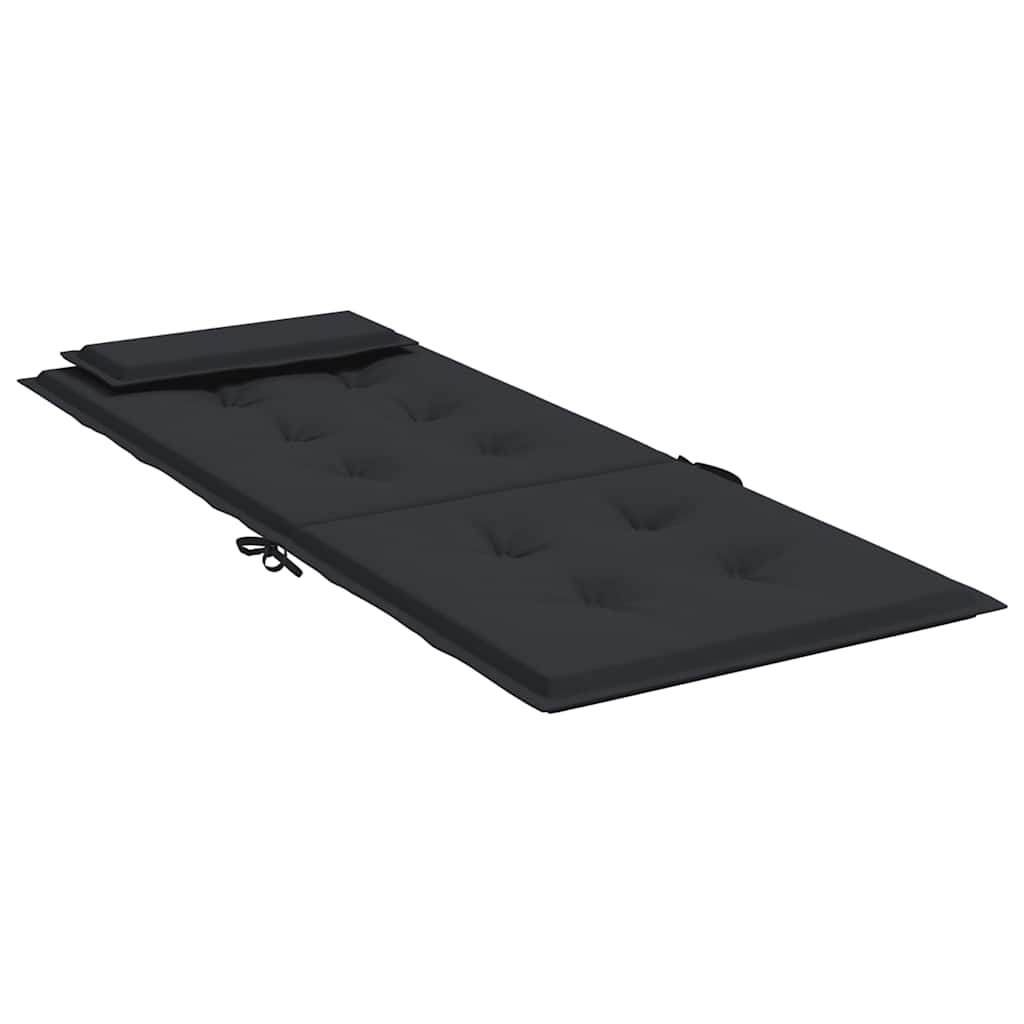 Stoelkussens Hoge Rug Oxford Stof 6 Zwart