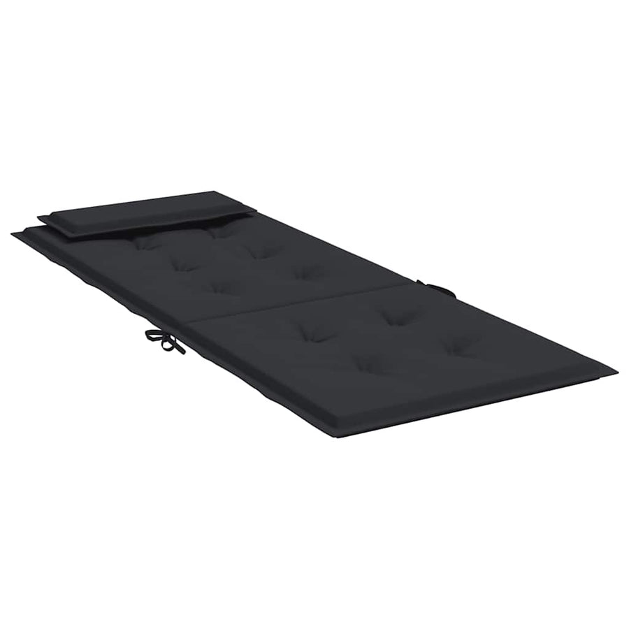 Stoelkussens Hoge Rug Oxford Stof 6 Zwart