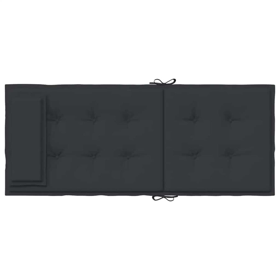 Stoelkussens Hoge Rug Oxford Stof 6 Zwart