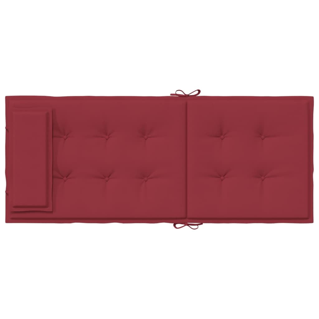 Stoelkussens 4 St Hoge Rug Oxford Stof Wijnrood