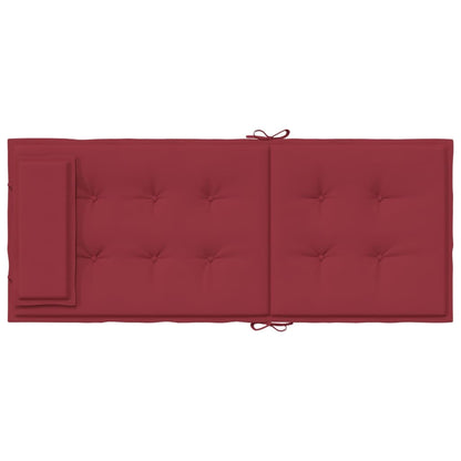Stoelkussens 4 St Hoge Rug Oxford Stof Wijnrood