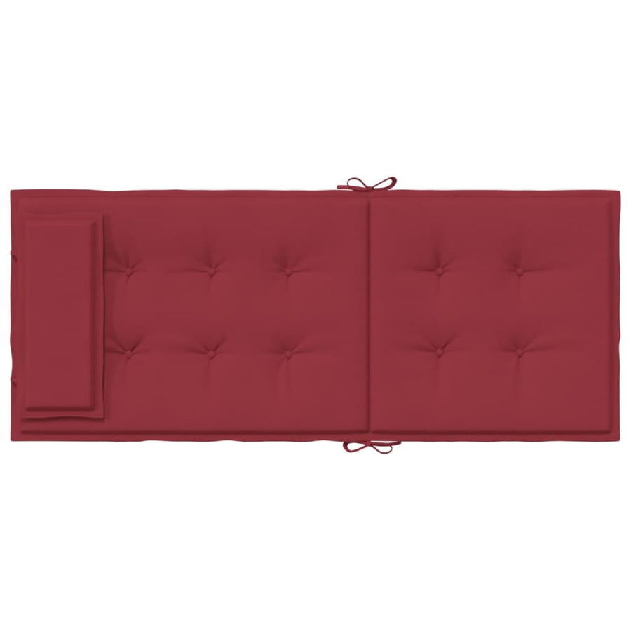 Stoelkussens 4 St Hoge Rug Oxford Stof Wijnrood