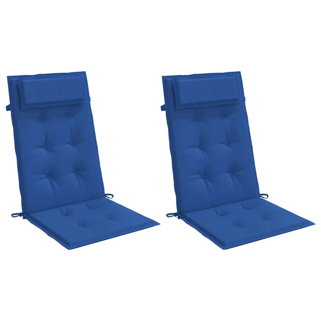 Stoelkussens Hoge Rug Oxford Stof Konings 2 Blauw