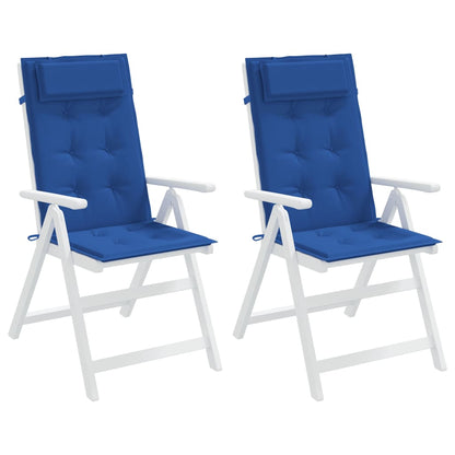 Stoelkussens Hoge Rug Oxford Stof Konings 2 Blauw