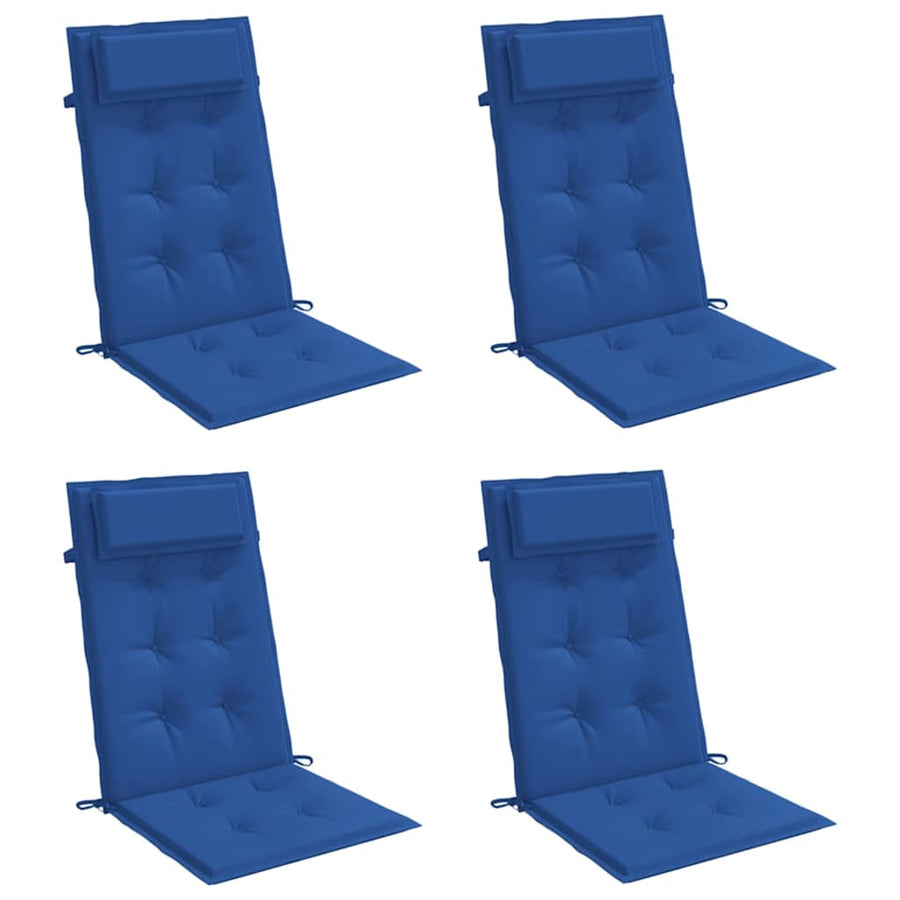 Stoelkussens Hoge Rug Oxford Stof Konings 6 Blauw