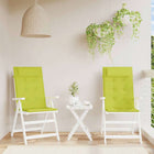 Stoelkussens 2 st hoge rug 120x50x3cm heldergroen