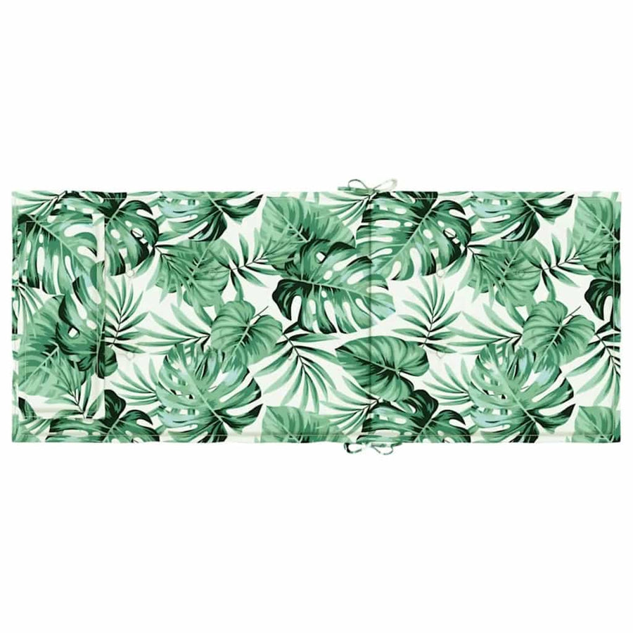 Stoelkussens 2 st hoge rug bladpatroon oxford stof