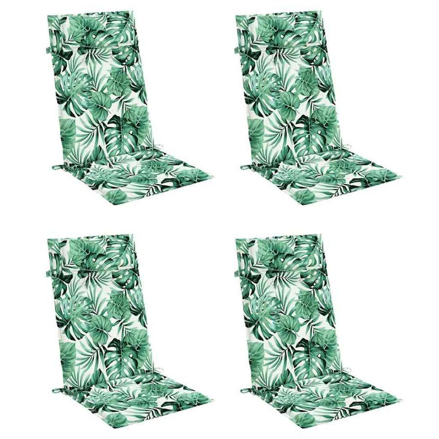 Stoelkussens Hoge Rug Oxford Stof 4 Bladpatroon