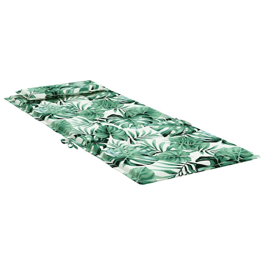 Stoelkussens 6 st hoge rug bladpatroon oxford stof