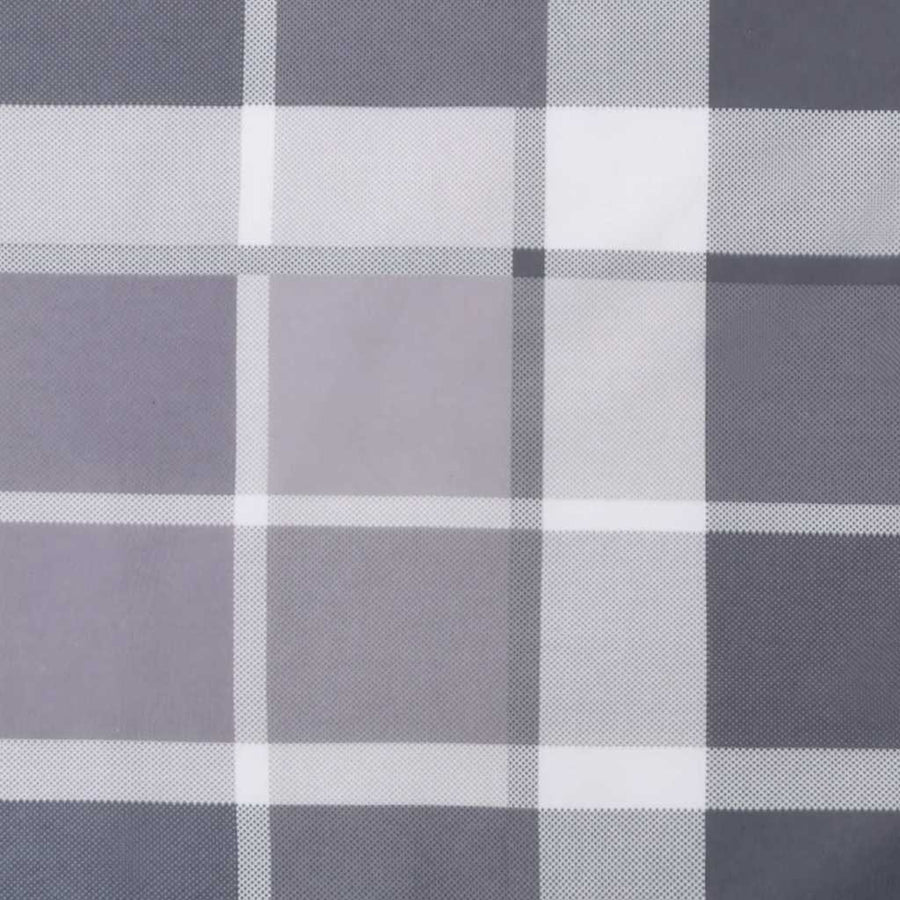 Stoelkussens Hoge Rug Ruitpatroon Oxford Stof Grijs 2 Grijs ruitpatroon