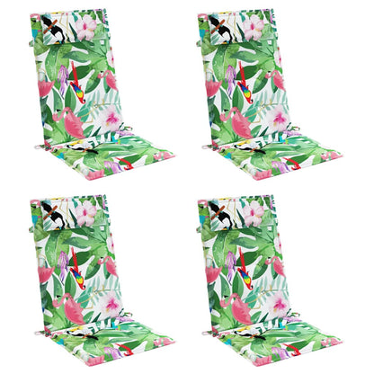 Stoelkussens Hoge Rug Oxford Stof Meerkleurig 4 Groen en roze