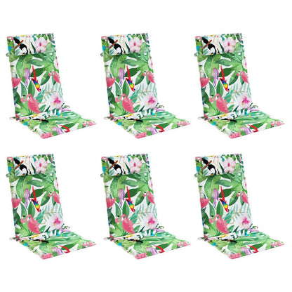 Stoelkussens Hoge Rug Oxford Stof Meerkleurig 6 Groen en roze