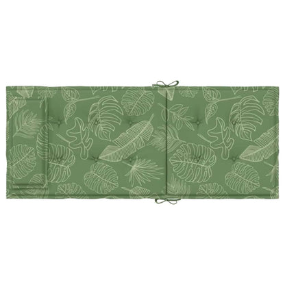 Stoelkussens 2 st hoge rug bladpatroon oxford stof