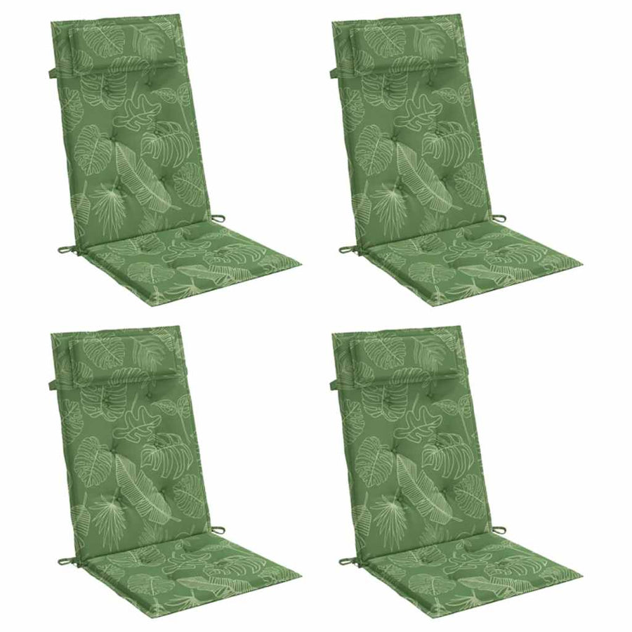 Stoelkussens Hoge Rug Bladpatroon Oxford Stof 4 Bladontwerp