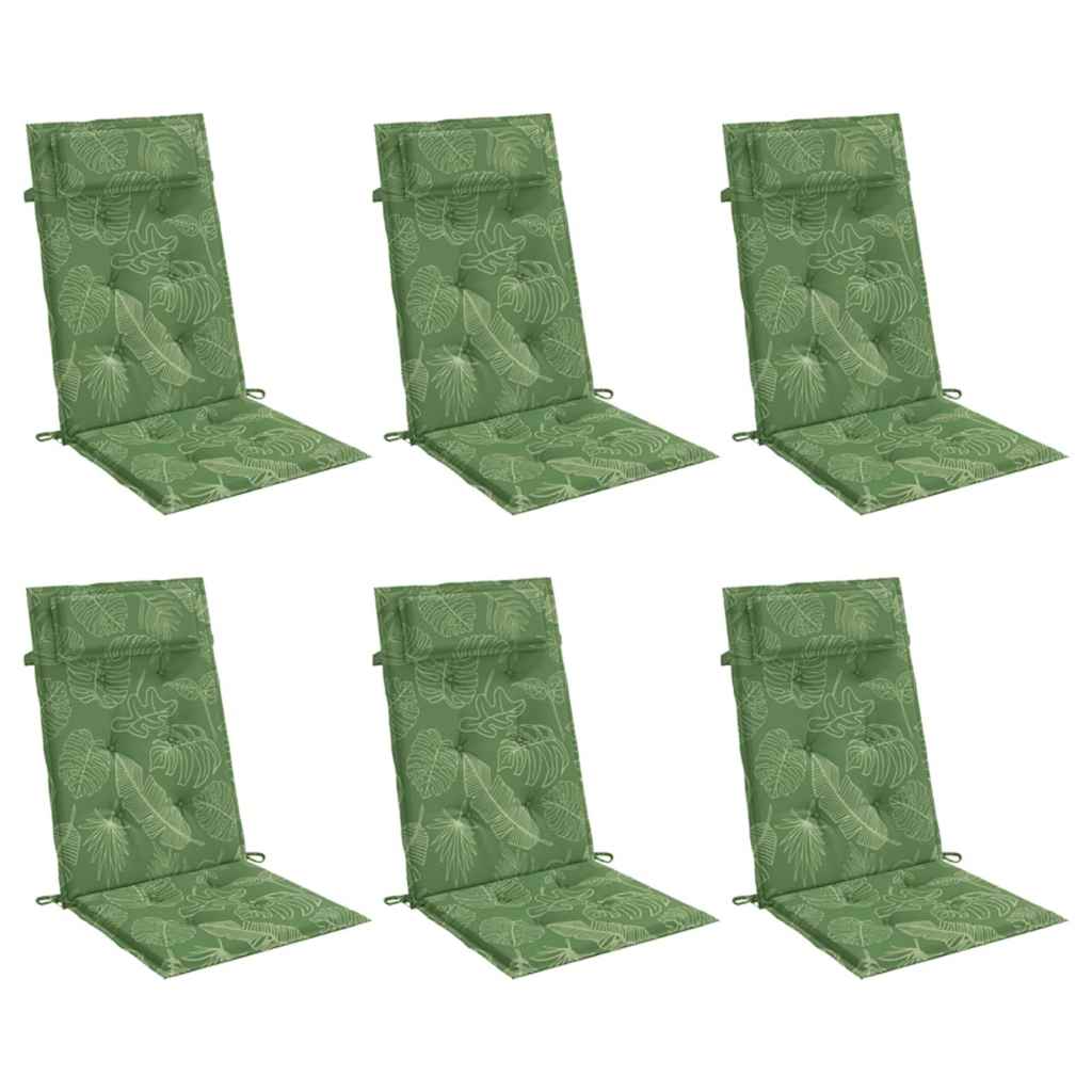 Stoelkussens Hoge Rug Bladpatroon Oxford Stof 6 Bladontwerp