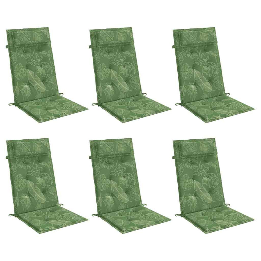 Stoelkussens Hoge Rug Bladpatroon Oxford Stof 6 Bladontwerp