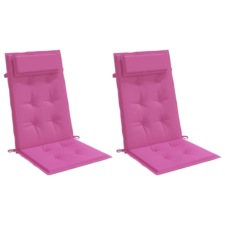 Stoelkussens Hoge Rug Oxford Stof 2 Roze