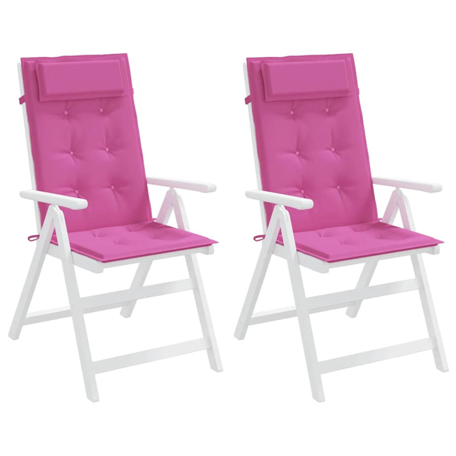 Stoelkussens Hoge Rug Oxford Stof 2 Roze