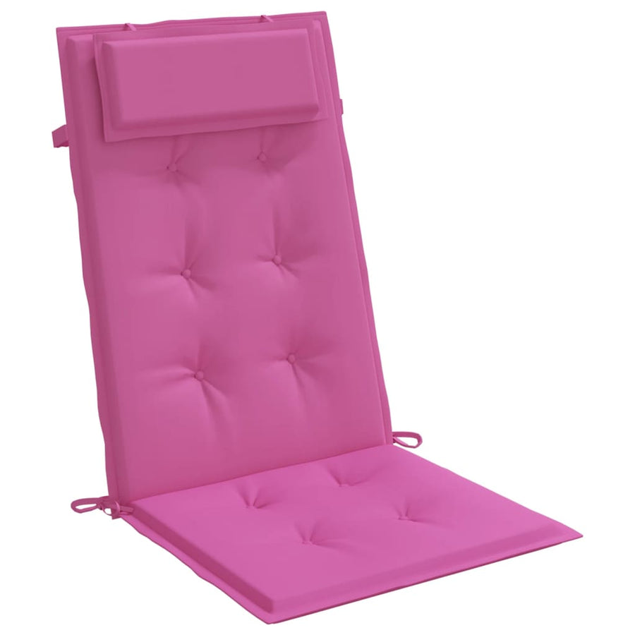 Stoelkussens 4 St Hoge Rug Oxford Stof Roze