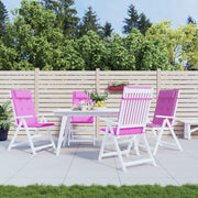 Stoelkussens hoge rug 4 st roze oxford stof
