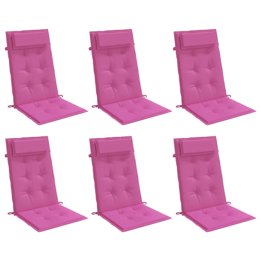 Stoelkussens Hoge Rug Oxford Stof 6 Roze
