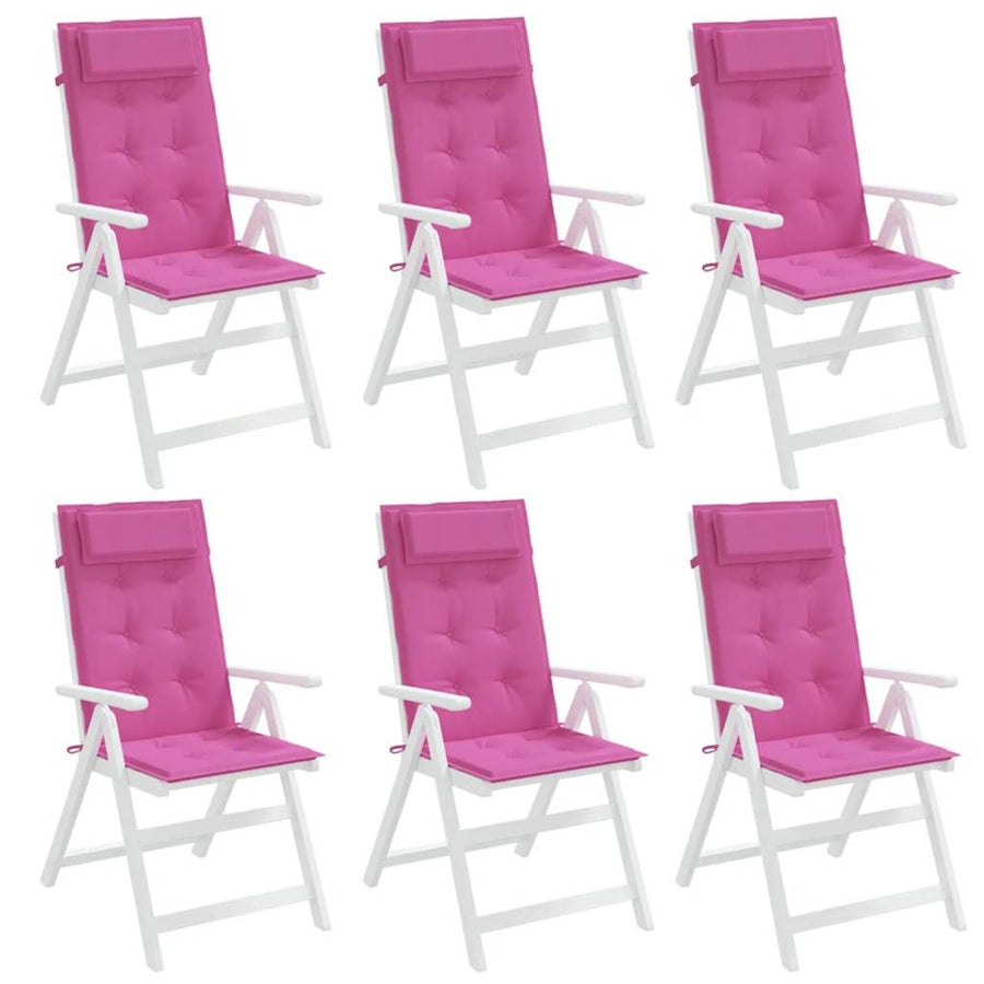 Stoelkussens Hoge Rug Oxford Stof 6 Roze