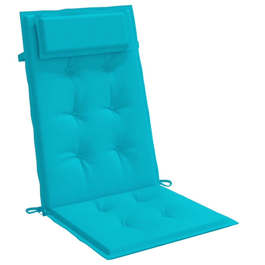Stoelkussens 4 st hoge rug oxford stof turquoise