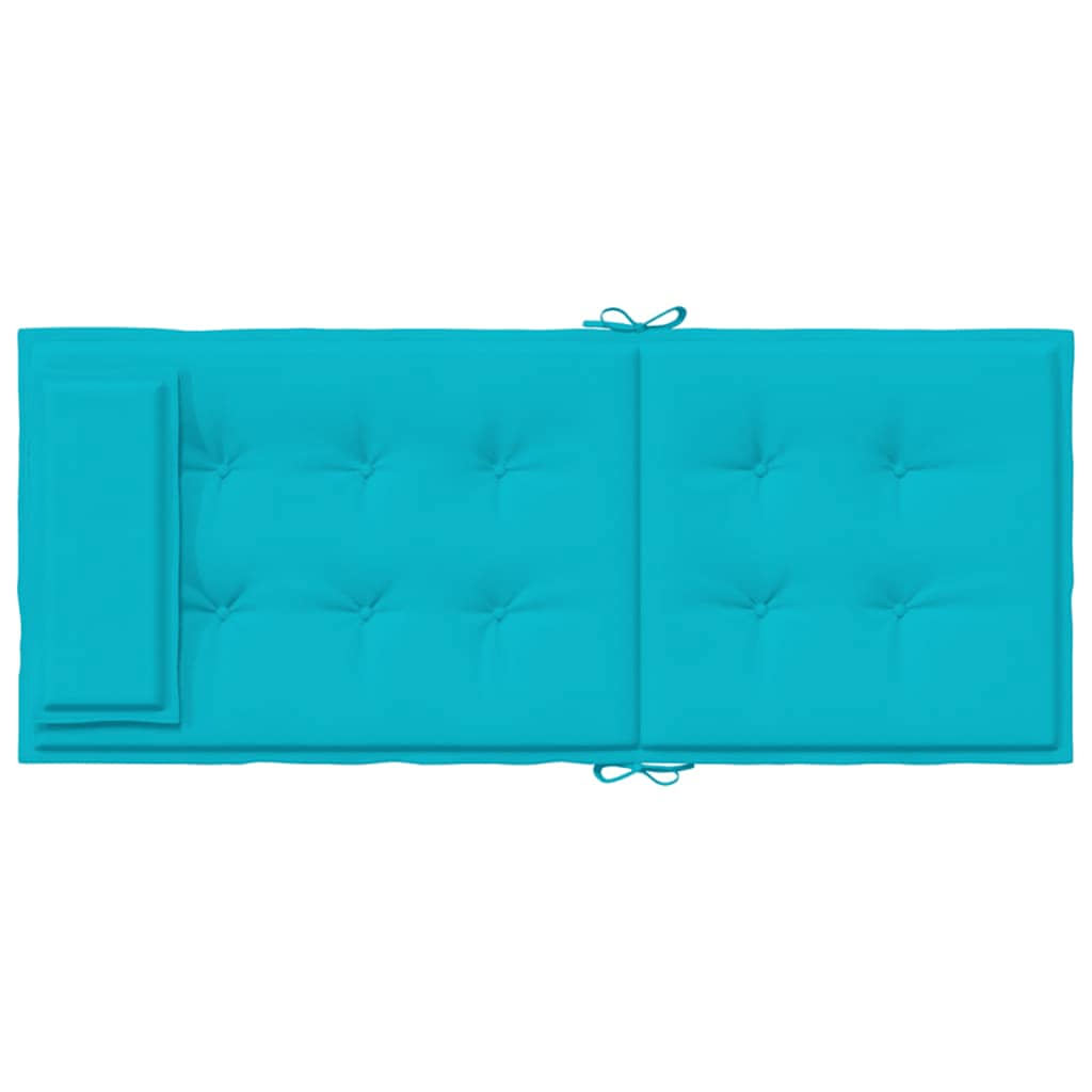 Stoelkussens 4 st hoge rug oxford stof turquoise