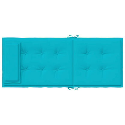 Stoelkussens 4 st hoge rug oxford stof turquoise
