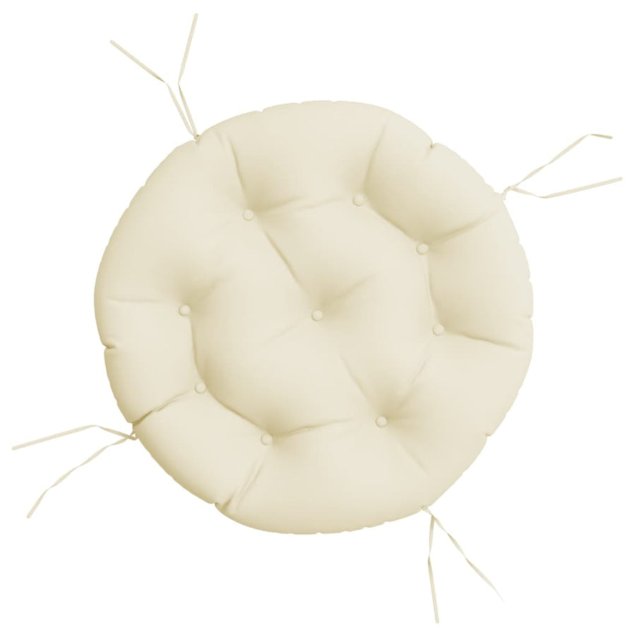Zitkussen rond Ø 60x11 cm oxford stof crèmekleurig