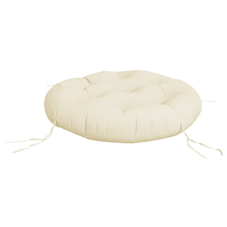 Zitkussen rond Ø 60x11 cm oxford stof crèmekleurig