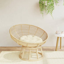 Zitkussen rond Ø 60x11 cm oxford stof crèmekleurig