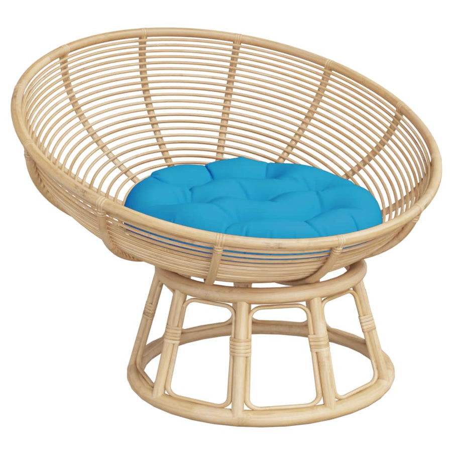 Kussen rond Ø 60x11 cm oxford stof lichtblauw