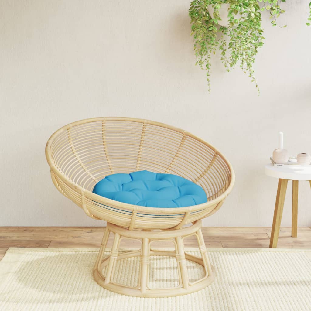 Kussen rond Ø 60x11 cm oxford stof lichtblauw