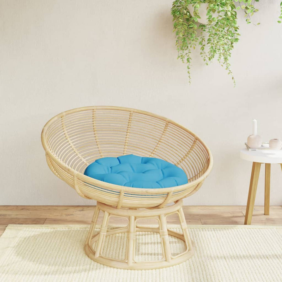 Kussen rond Ø 60x11 cm oxford stof lichtblauw