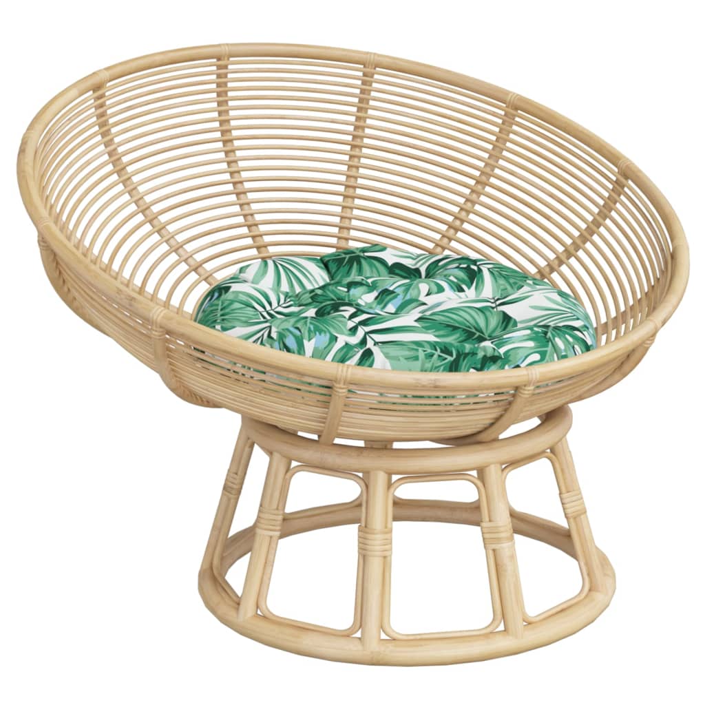 Zitkussen rond bladpatroon Ø 60x11 cm oxford stof