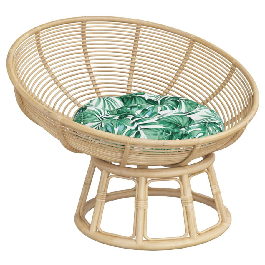 Zitkussen rond bladpatroon Ø 60x11 cm oxford stof