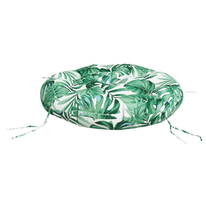 Zitkussen rond bladpatroon Ø 60x11 cm oxford stof
