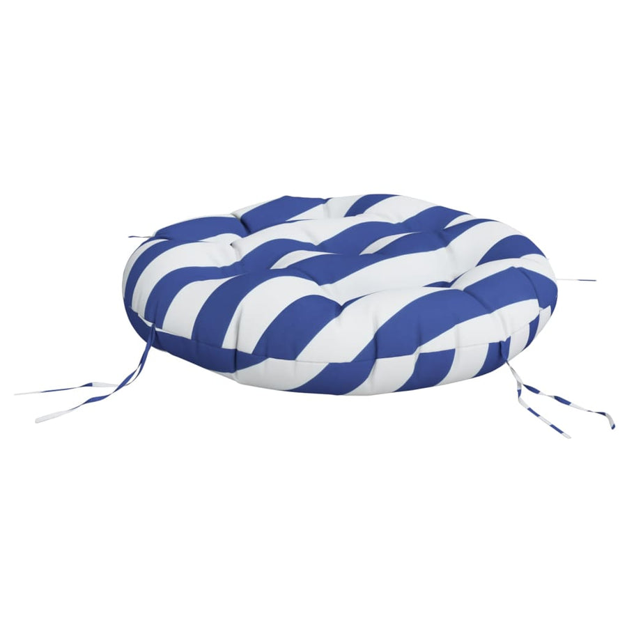 Zitkussen Rond Gestreept Ø Oxford Stof 60 x 11 cm