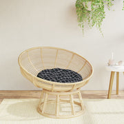 Zitkussen rond Ø 60x11 cm oxford stof zwart
